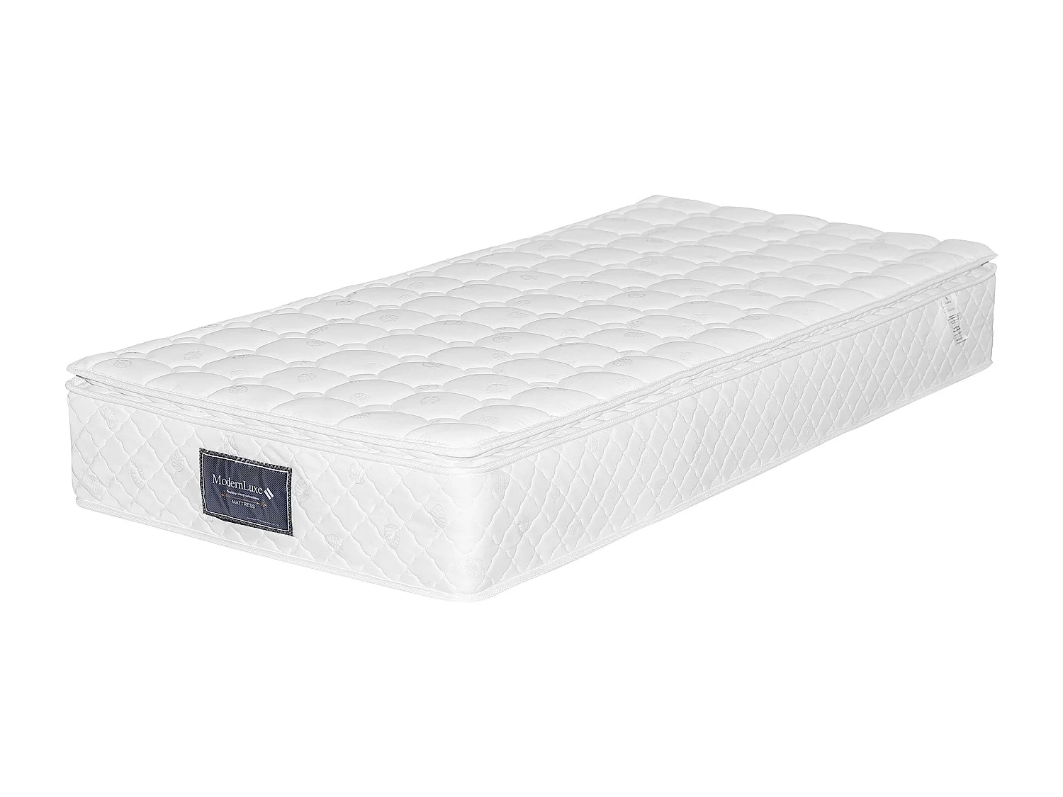 Lit capitonné enfant 90 x 200 cm avec 2 tiroirs - USB + LEDs - tissu en lin - gris + Matelas