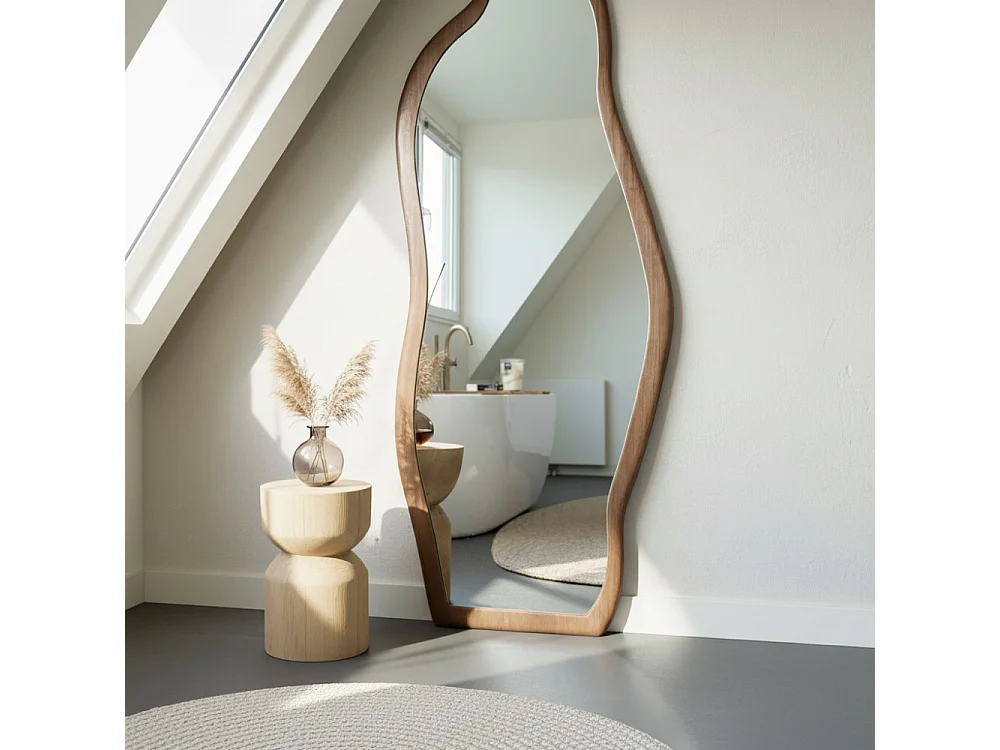 Laban - Miroir organique en bois 180x72cm - Bois clair