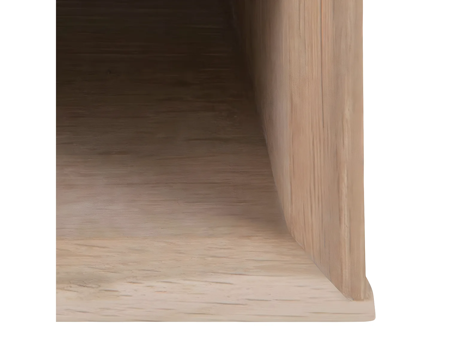 Trogon - Table de chevet murale 1 tiroir, 1 niche en bois - Bois blanchi