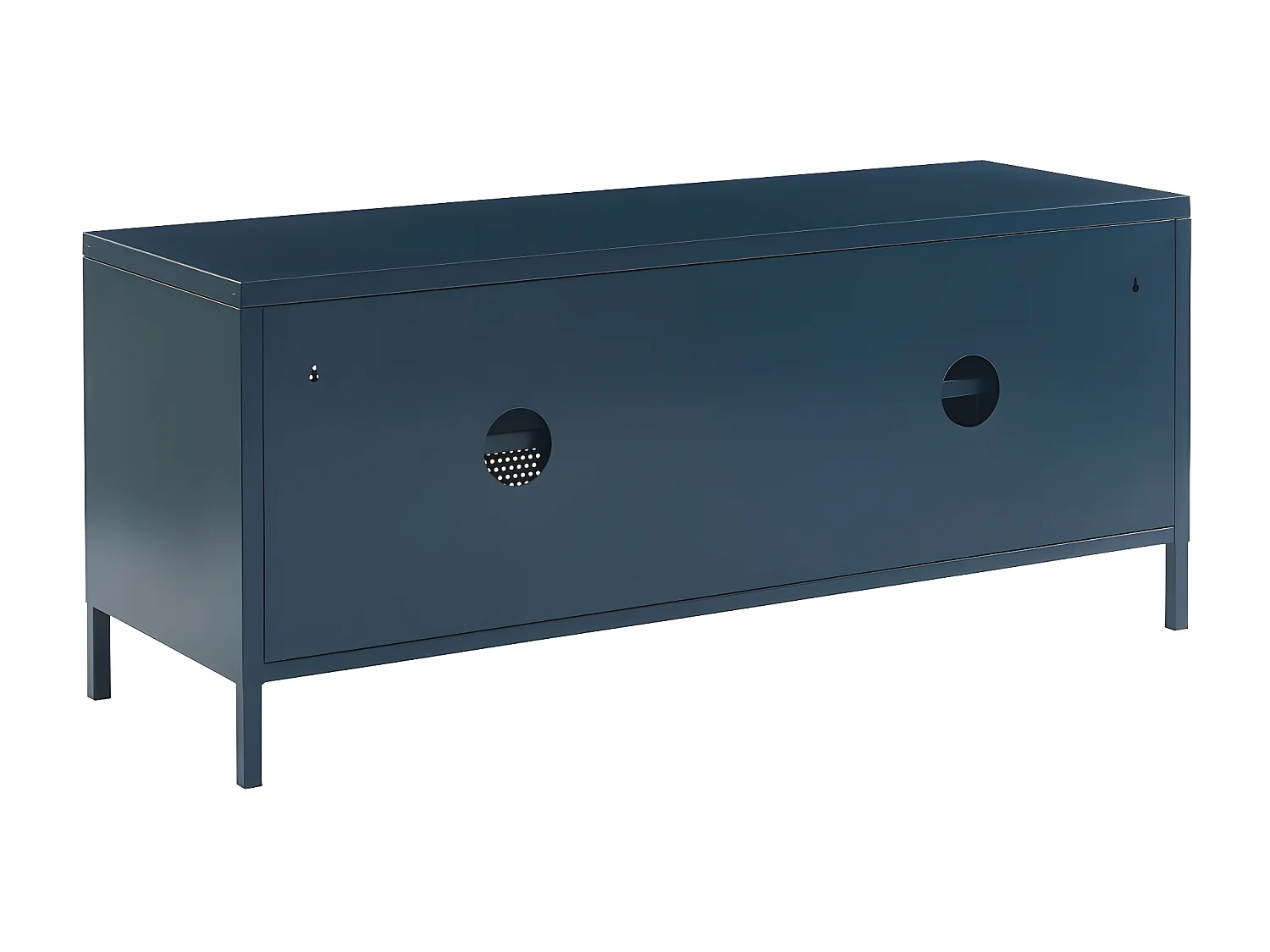 Nino - Meuble TV 2 portes en métal PANTONE L120cm - Bleu nuit