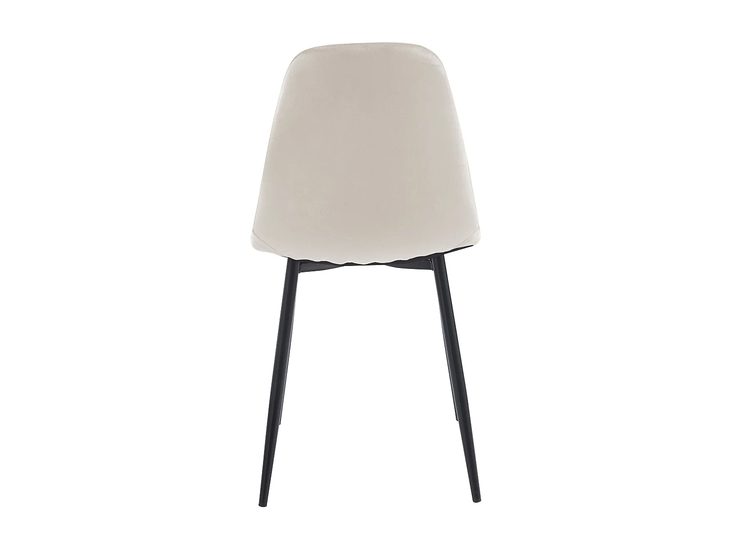 Lot de 4 chaises scandinaves confortables en velours et métal - Beige