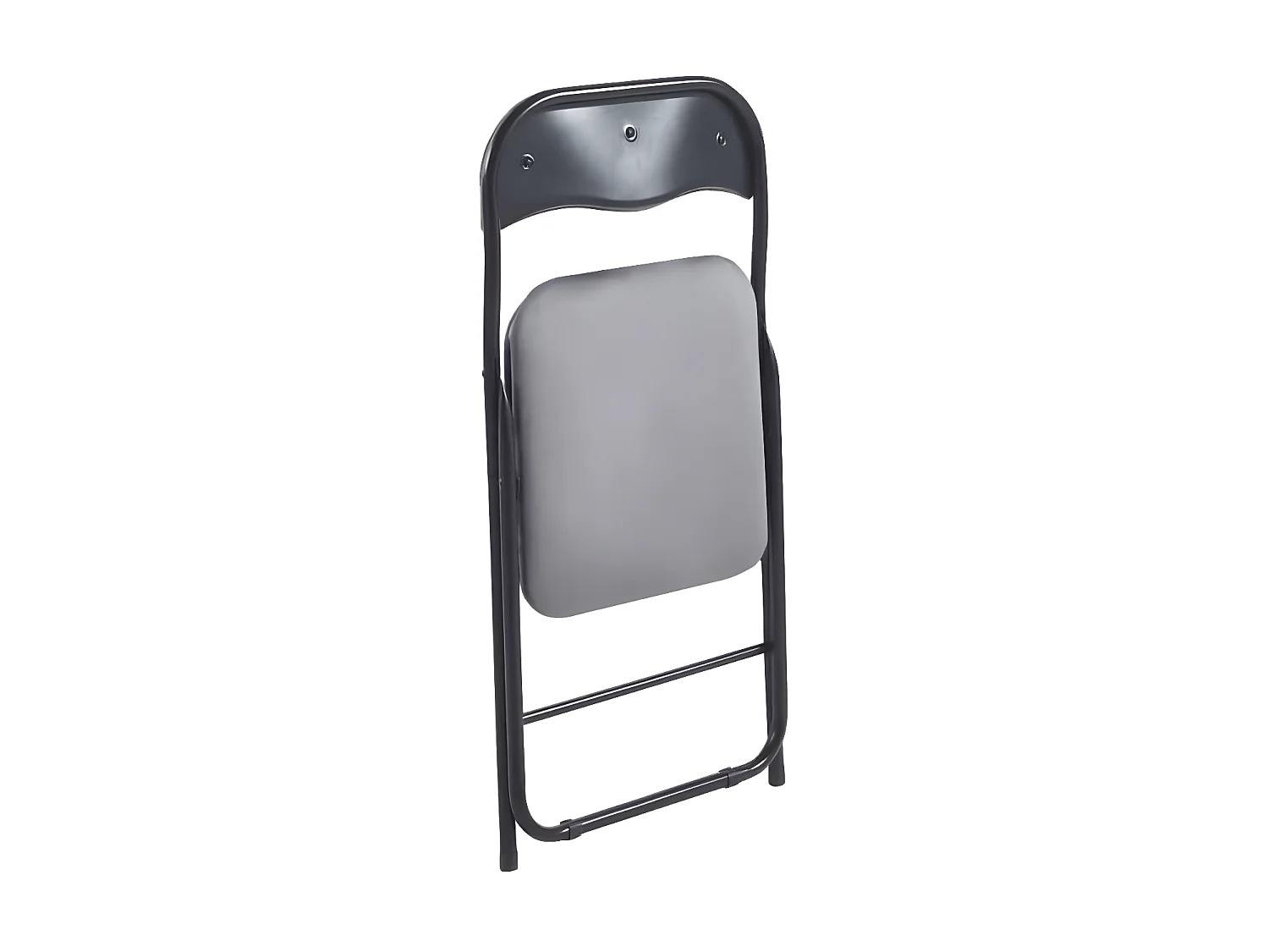 Lot de 6 chaises pliantes confortables en velours et métal - Gris
