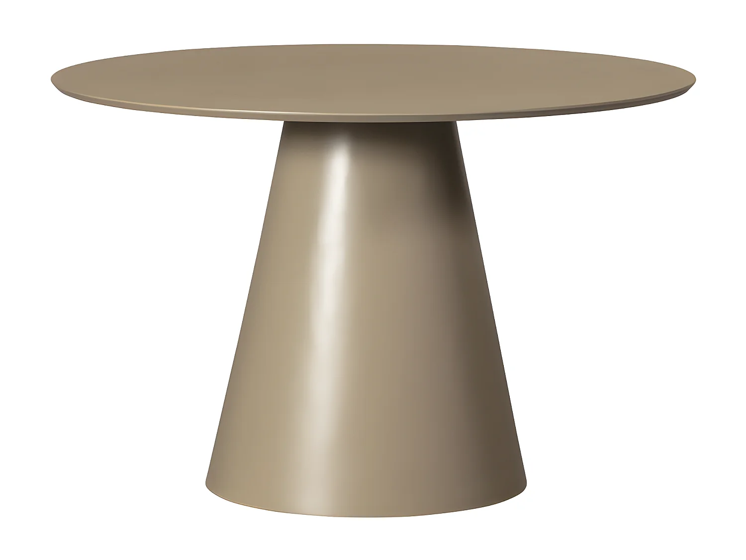 Jorre - Table à manger 4 personnes ronde en bois - Taupe