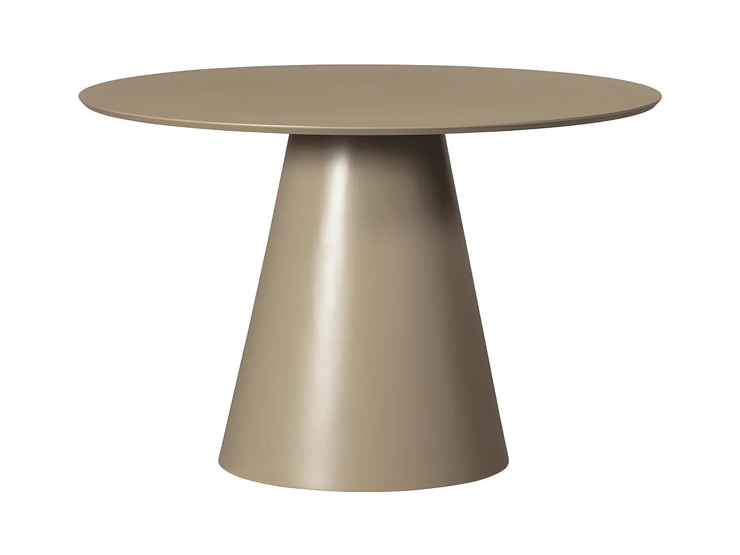 Jorre - Table à manger 4 personnes ronde en bois - Taupe