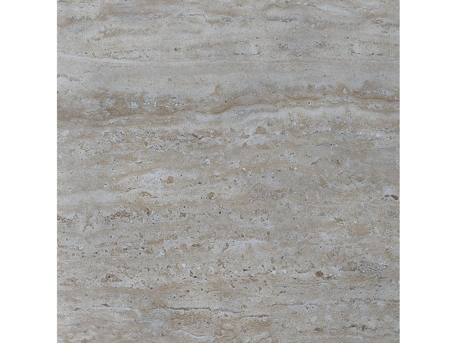 Kielce - Table à manger 8 personnes effet travertin et bois - Beige