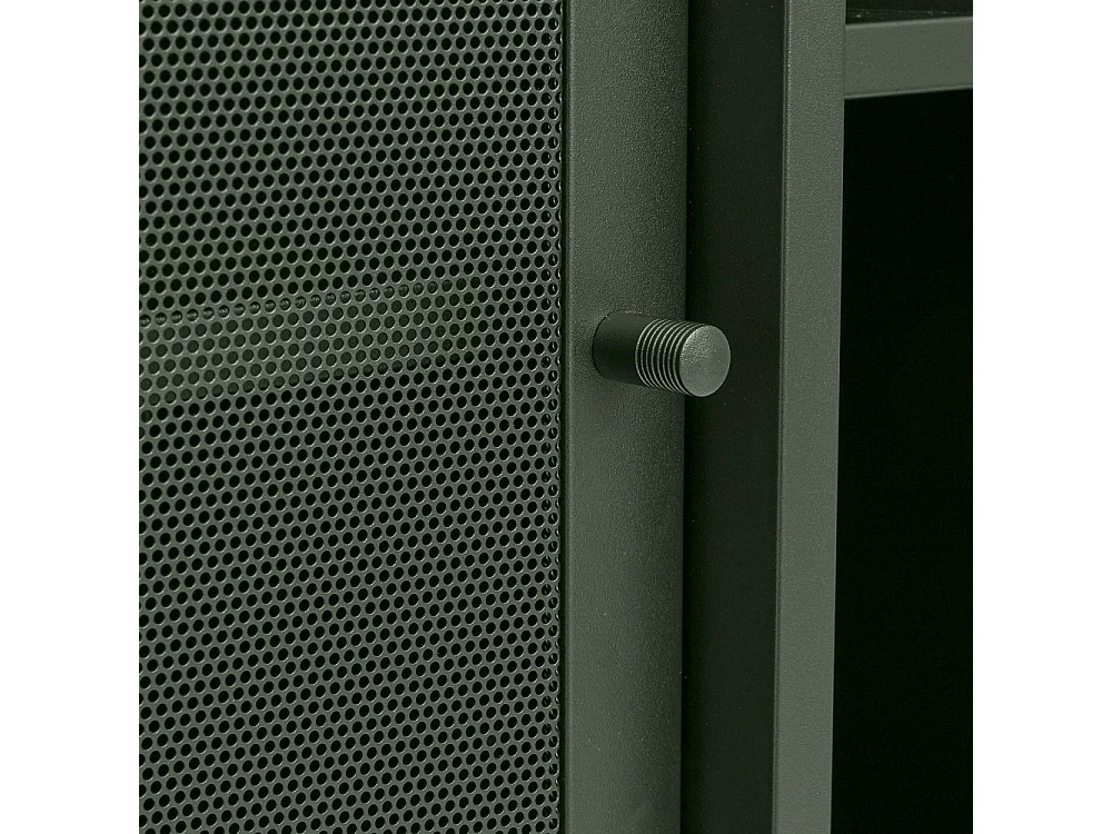 Kiso - Buffet 2 portes, 2 niches en métal L160cm - Vert olive