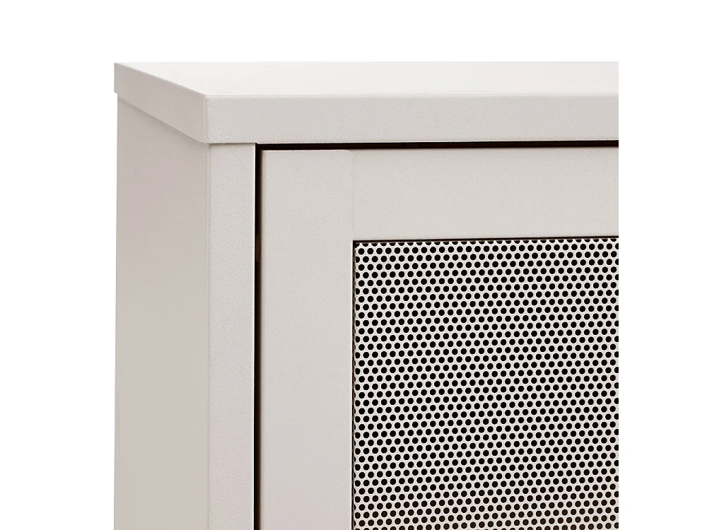 Kiso - Buffet 2 portes, 2 niches en métal L160cm - Grège