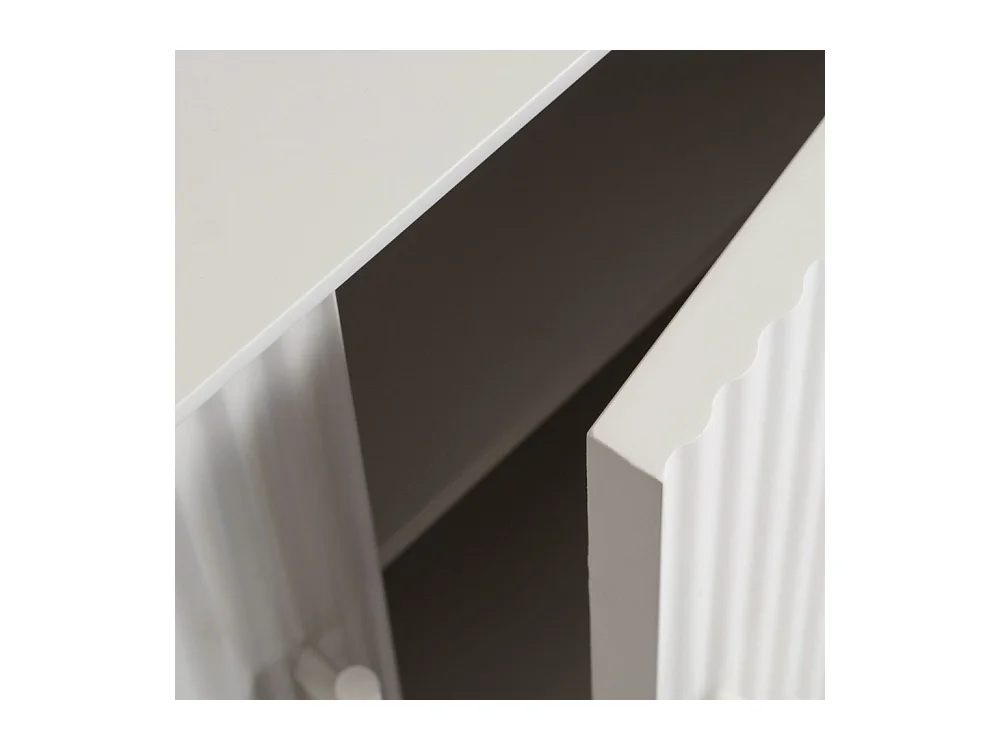 Jura - Buffet 3 portes en bois et métal L160cm - Grège