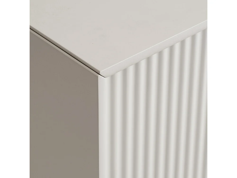 Jura - Buffet 3 portes en bois et métal L160cm - Grège