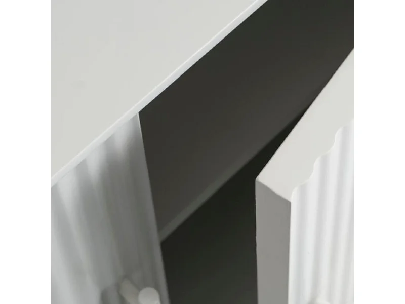 Jura - Buffet 3 portes en bois et métal L160cm - Grège