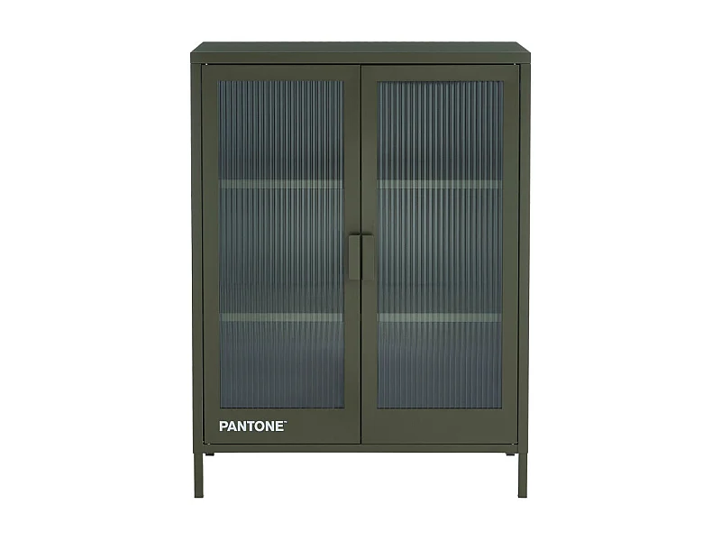 Nino - Buffet 2 portes en métal PANTONE L75cm - Vert kaki