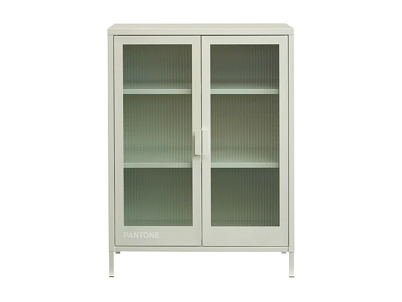 Nino - Buffet 2 portes en métal PANTONE L75cm - Beige