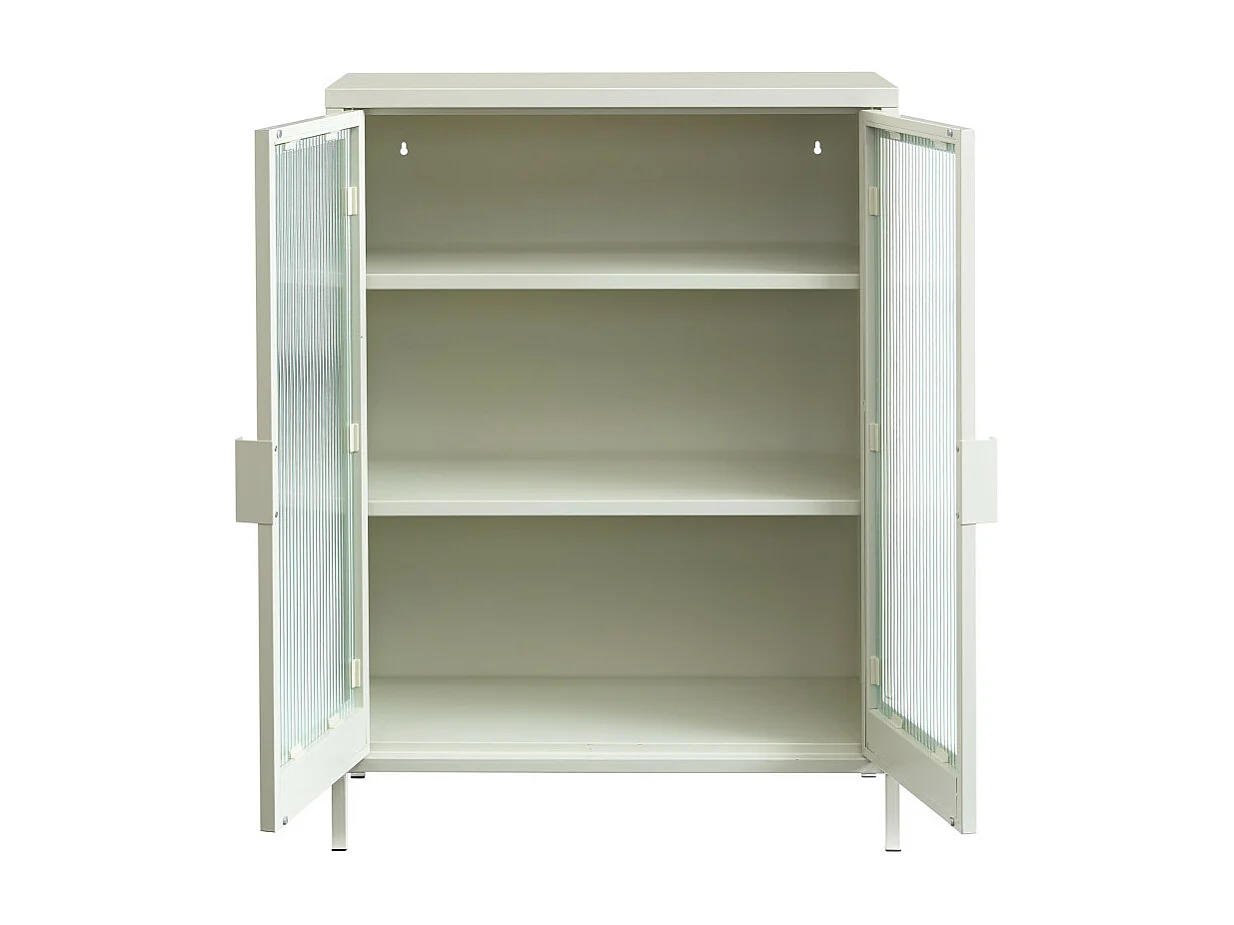 Nino - Buffet 2 portes en métal PANTONE L75cm - Beige