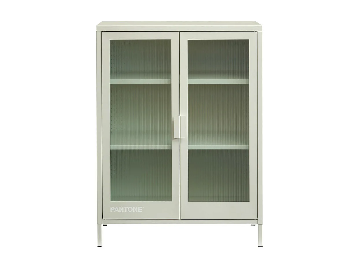 Nino - Buffet 2 portes en métal PANTONE L75cm - Beige