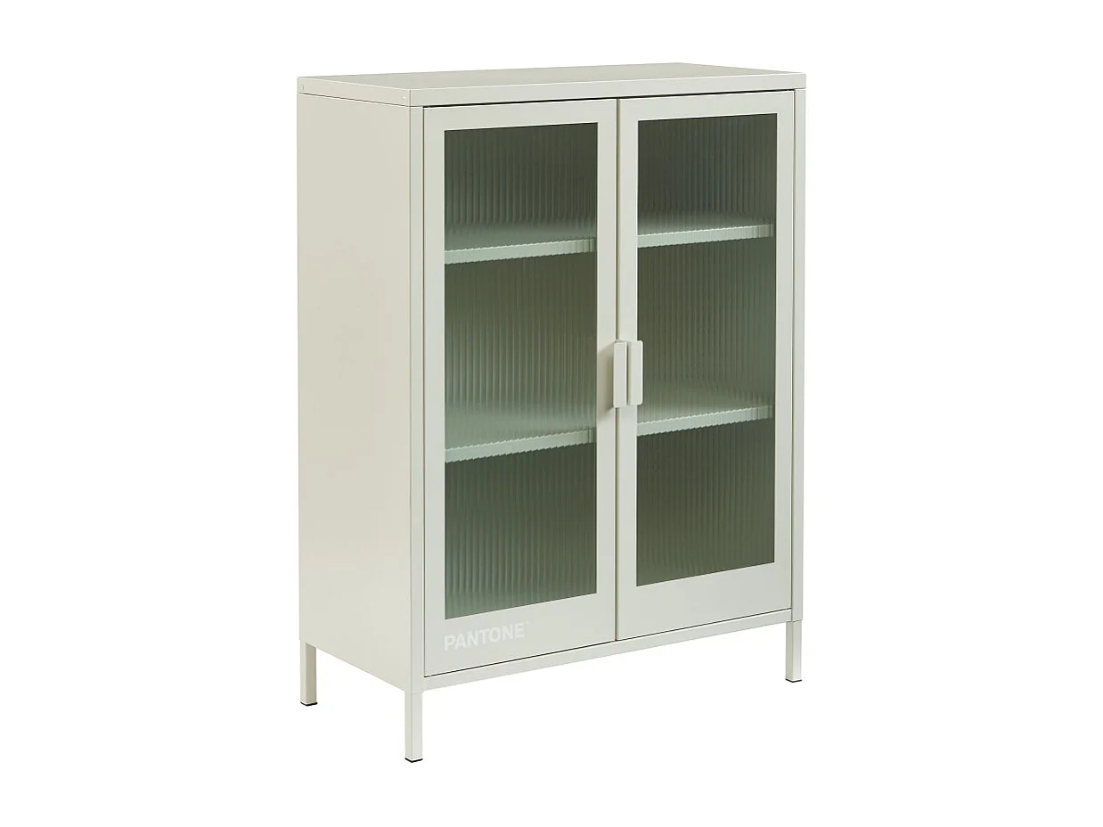 Nino - Buffet 2 portes en métal PANTONE L75cm - Beige