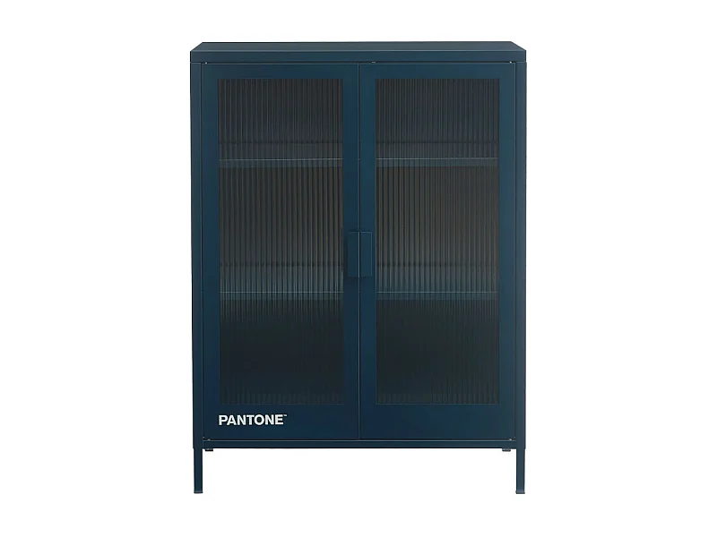 Nino - Buffet 2 portes en métal PANTONE L75cm - Bleu nuit
