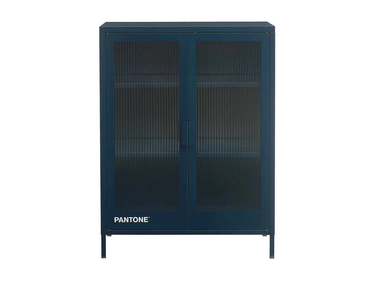 Nino - Buffet 2 portes en métal PANTONE L75cm - Bleu nuit