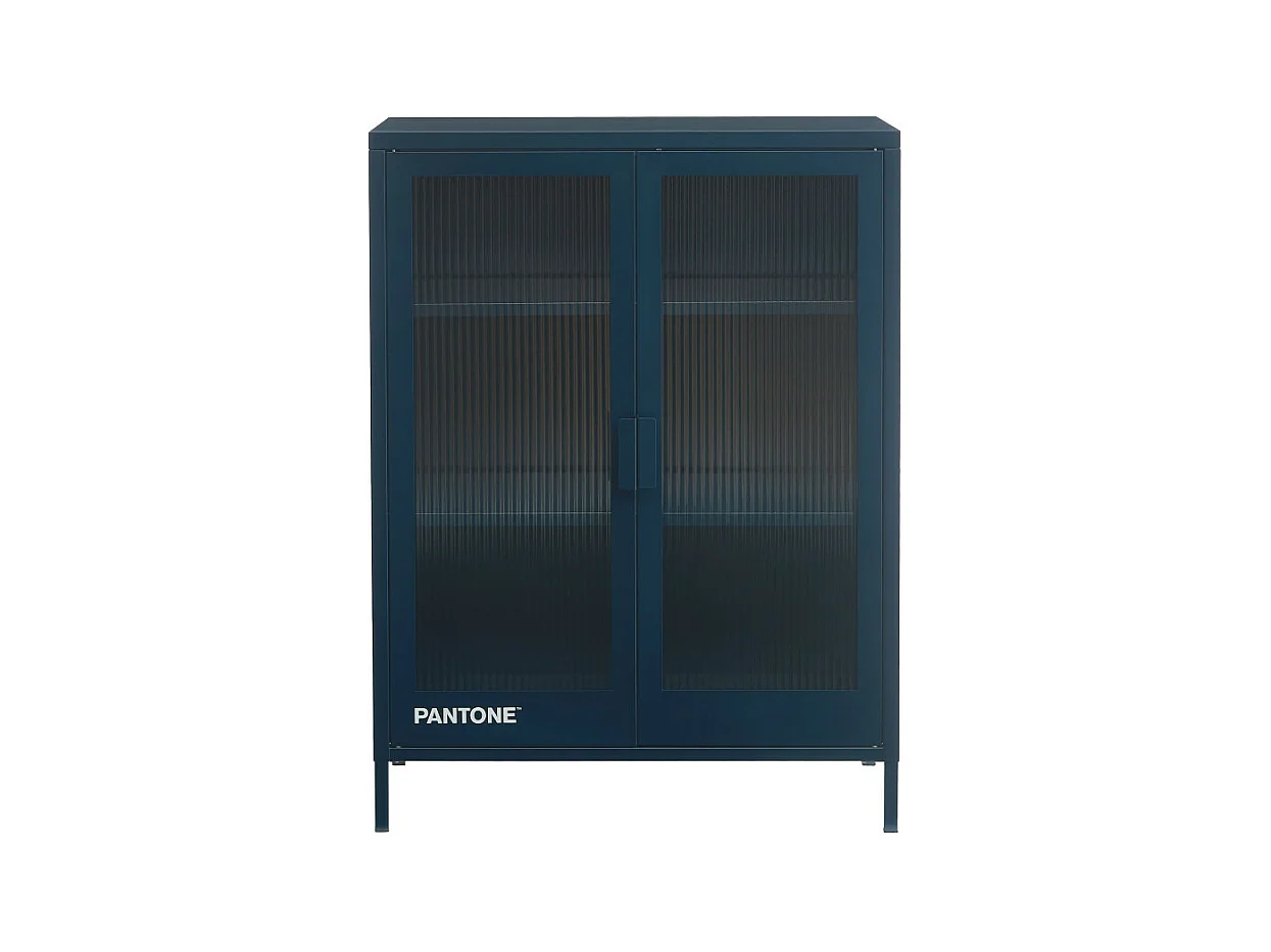 Nino - Buffet 2 portes en métal PANTONE L75cm - Bleu nuit