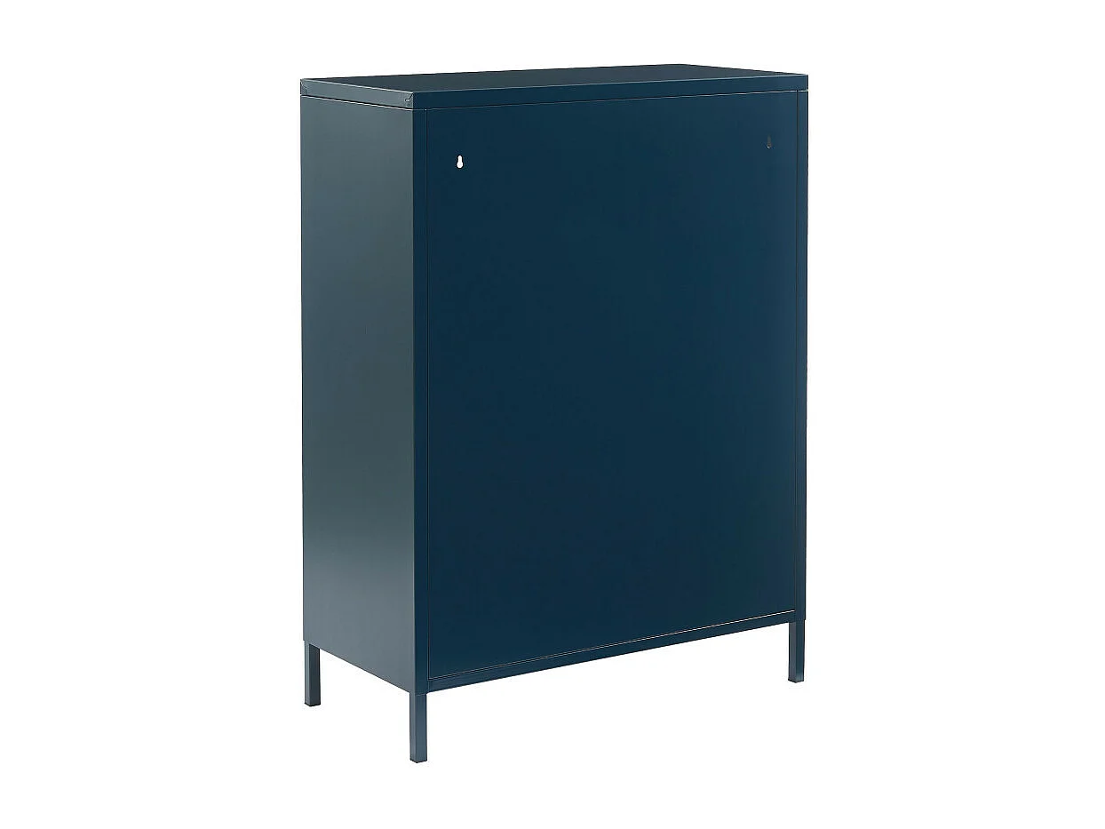 Nino - Buffet 2 portes en métal PANTONE L75cm - Bleu nuit