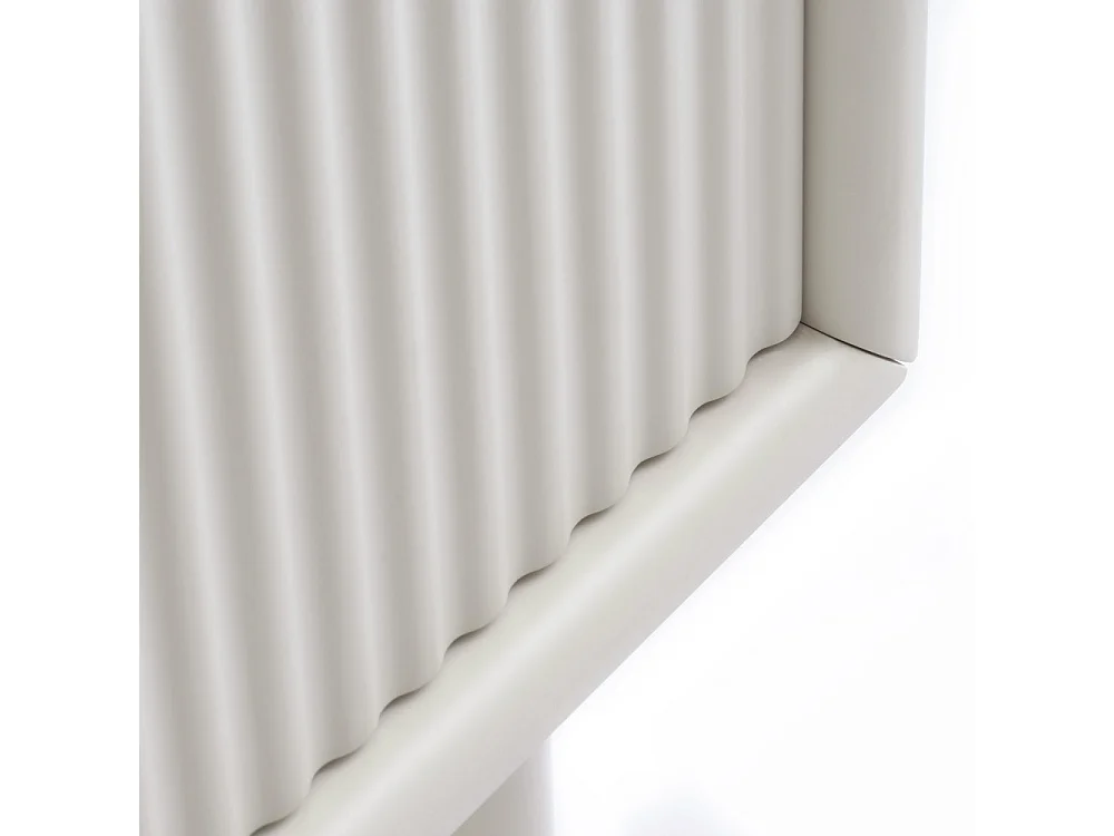 Jura - Buffet haut 2 portes en bois et métal H125cm - Grège