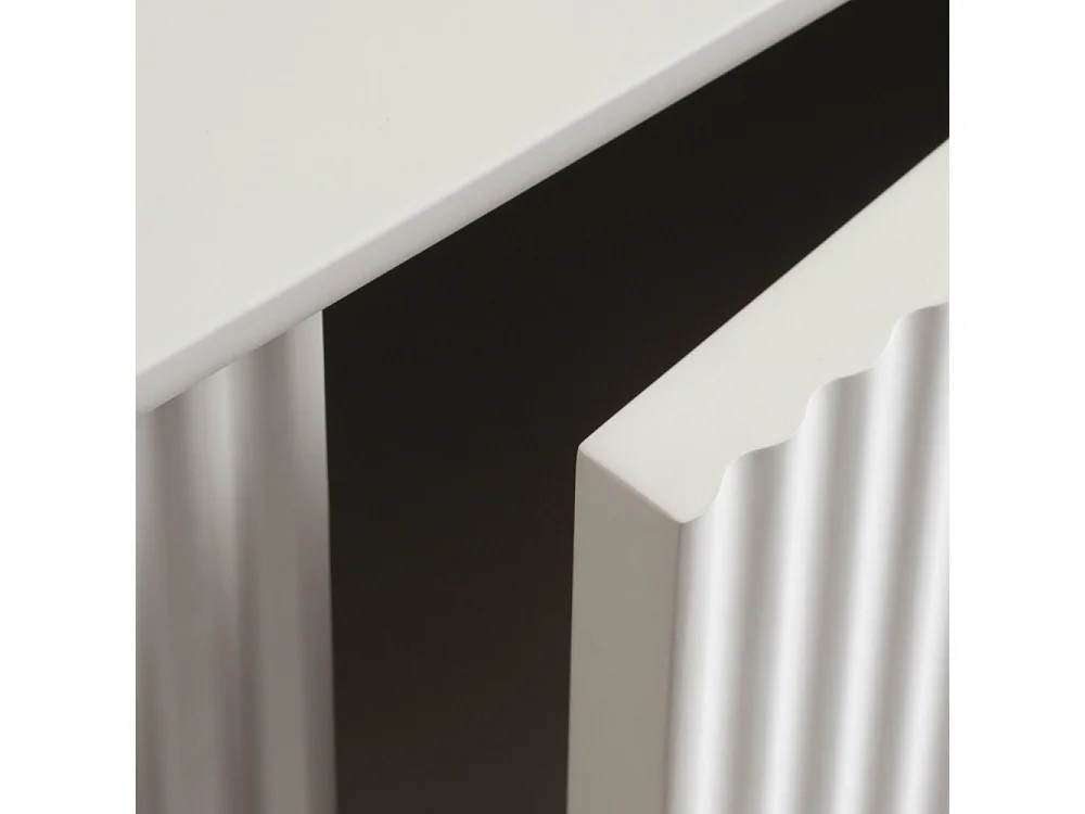 Jura - Buffet haut 2 portes en bois et métal H125cm - Grège