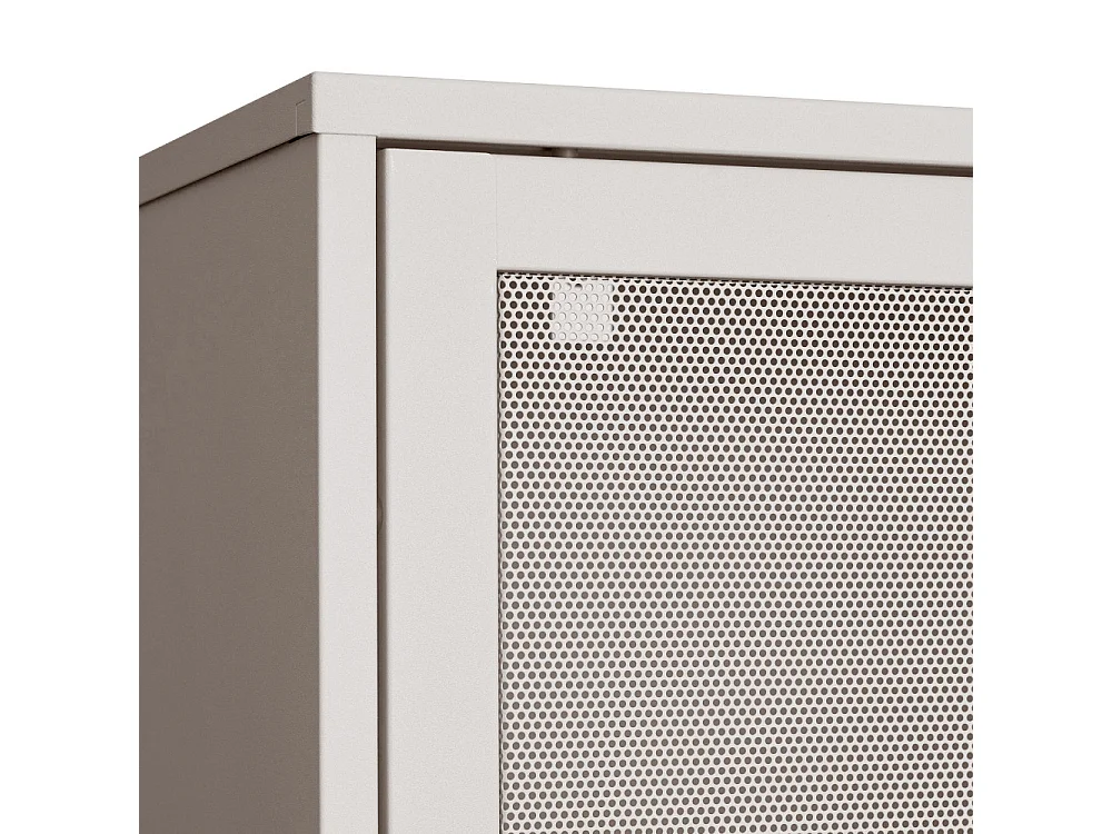 Kiso - Vaisselier 4 portes, 2 niches en métal H180cm - Grège