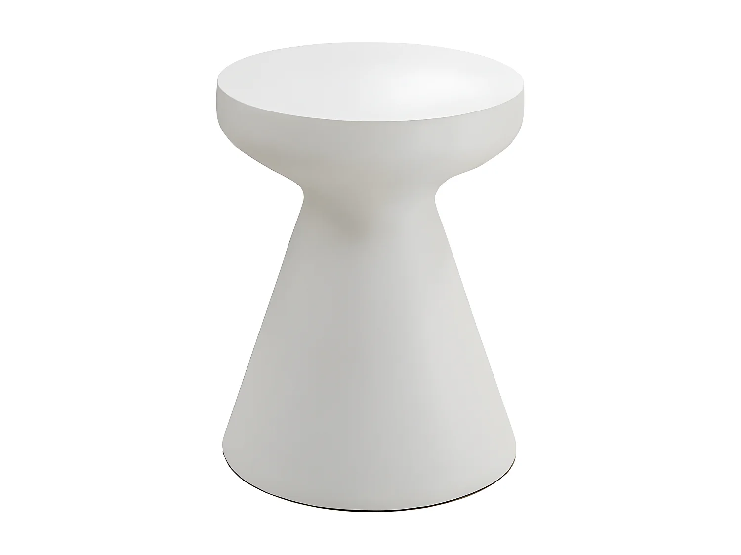 Danli - Tabouret en fibre de ciment H45cm - Blanc
