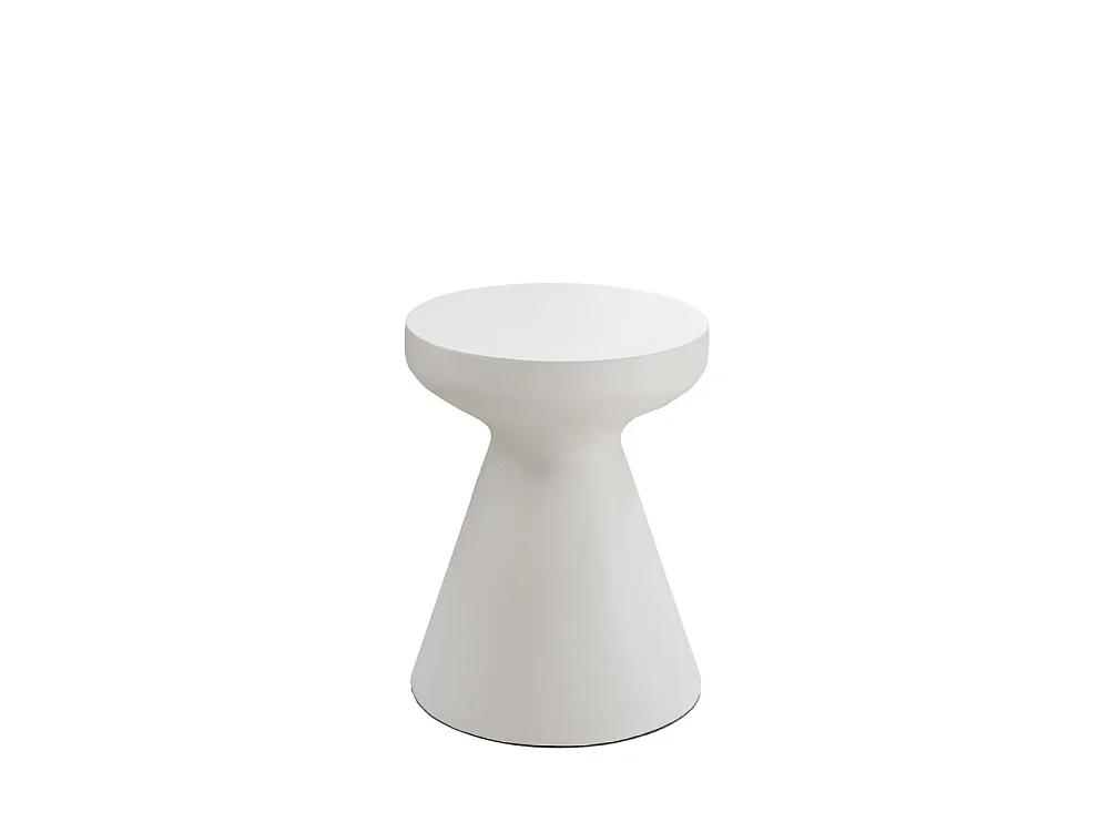Danli - Tabouret en fibre de ciment H45cm - Blanc
