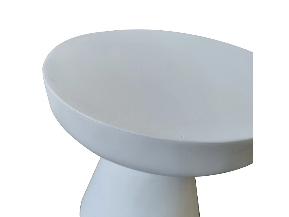 Danli - Tabouret en fibre de ciment H45cm - Blanc