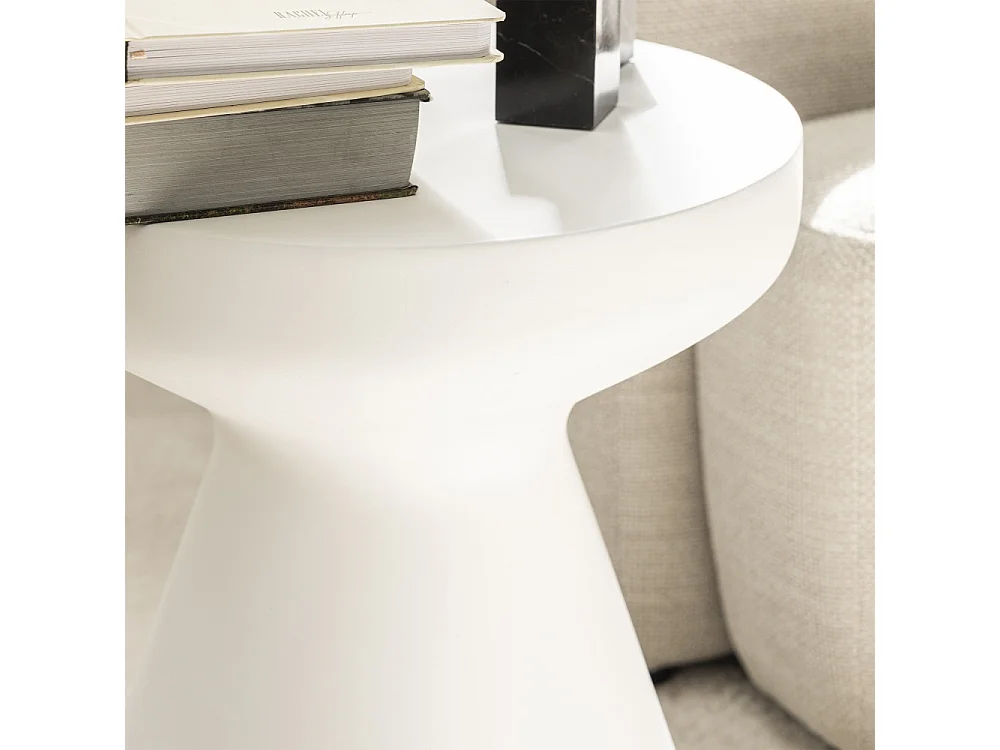 Danli - Tabouret en fibre de ciment H45cm - Blanc