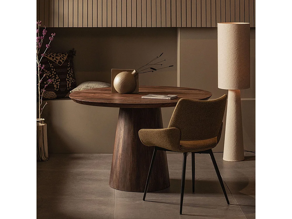 Loft - Lampadaire en tissu bouclette H130cm - Beige