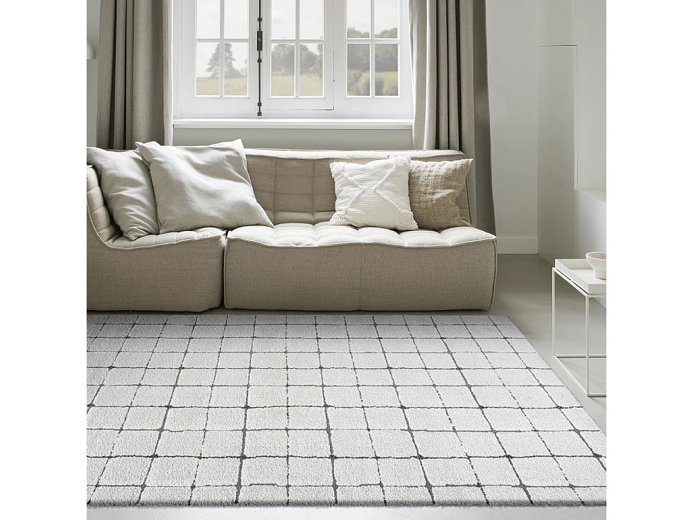 Byron II - Tapis contemporain -  Écru - 160x230cm