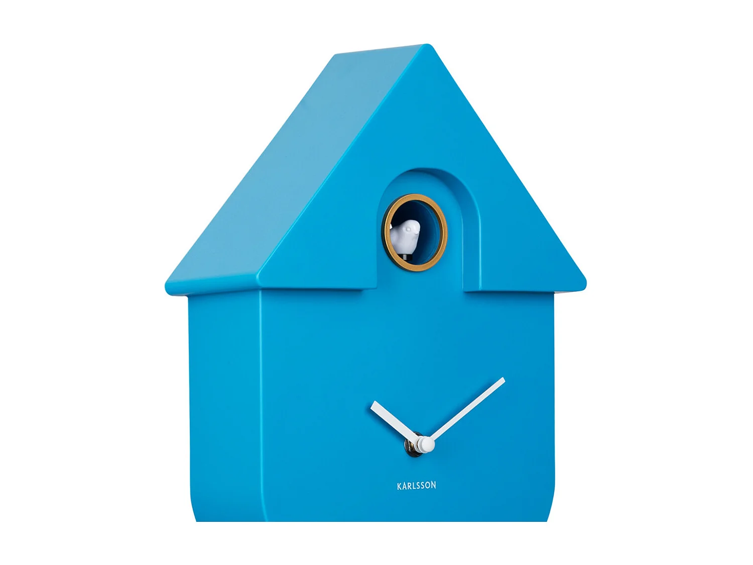 Wandklok Modern Cuckoo - Helderblauw