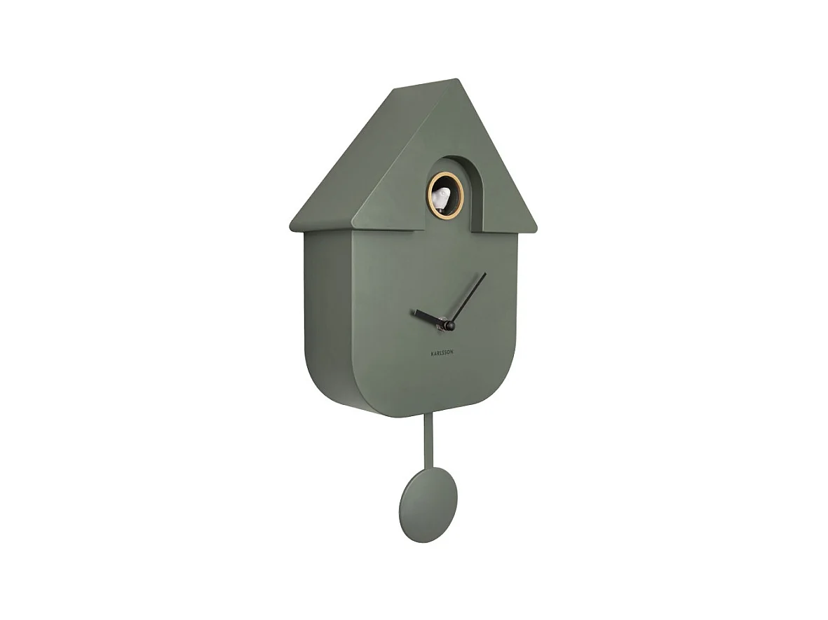 Wandklok Modern Cuckoo - Helderblauw