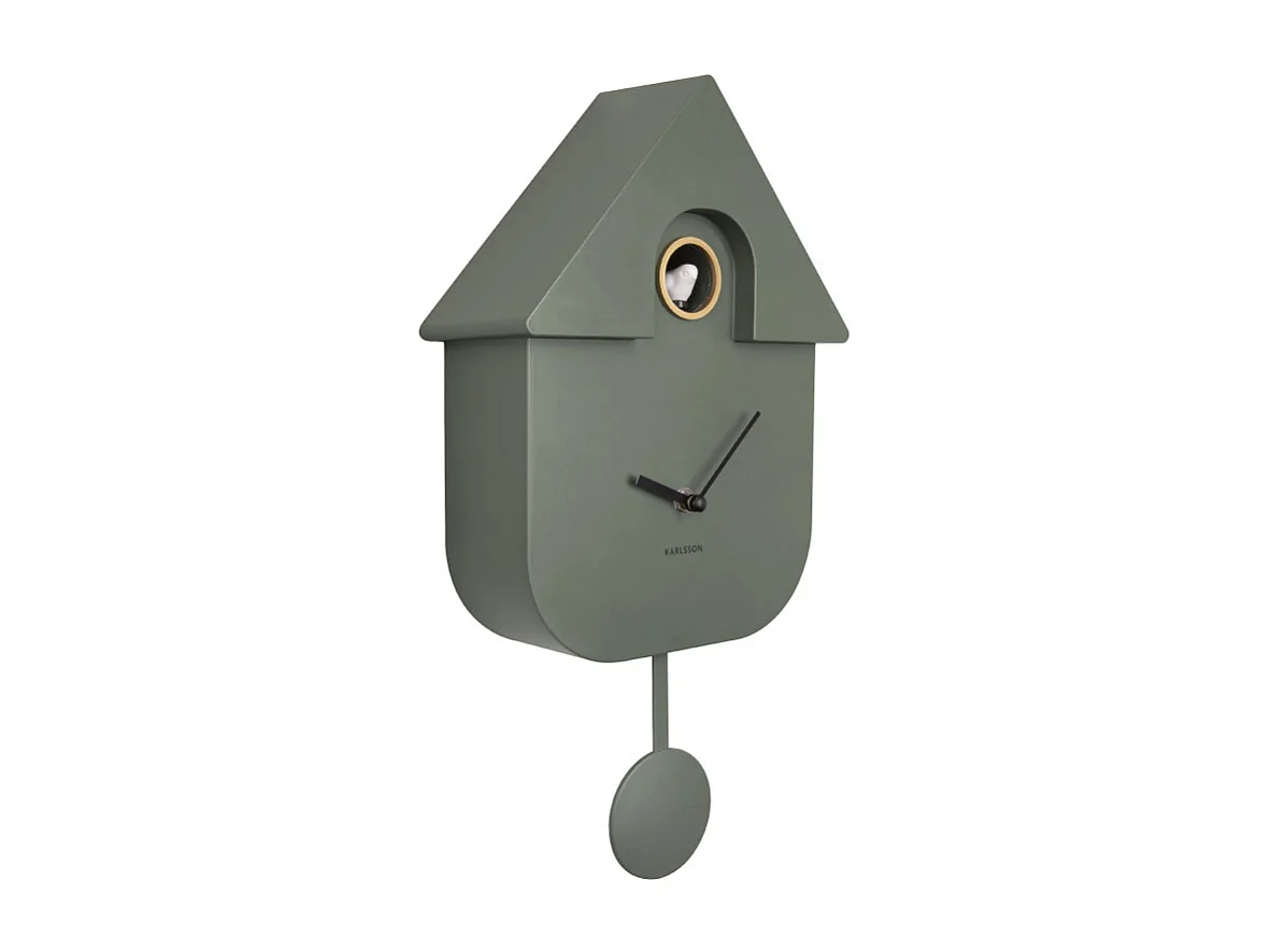Wandklok Modern Cuckoo - Helderblauw