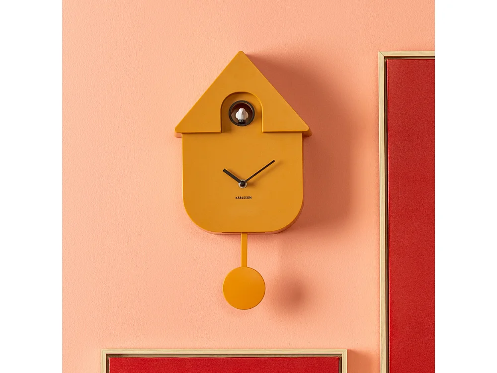 Wanduhr Modern Cuckoo - Ockergelb