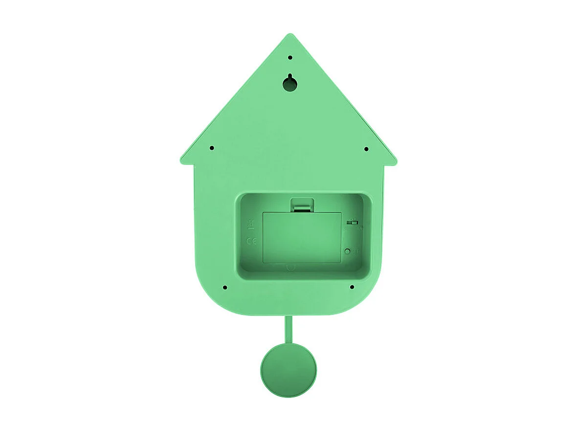 Wandklok Modern Cuckoo - Heldergroen