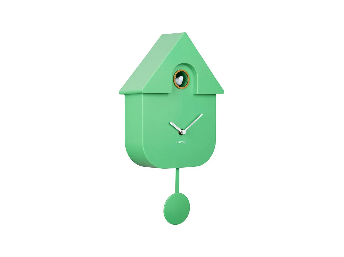 Wanduhr Modern Cuckoo - Hellgrün