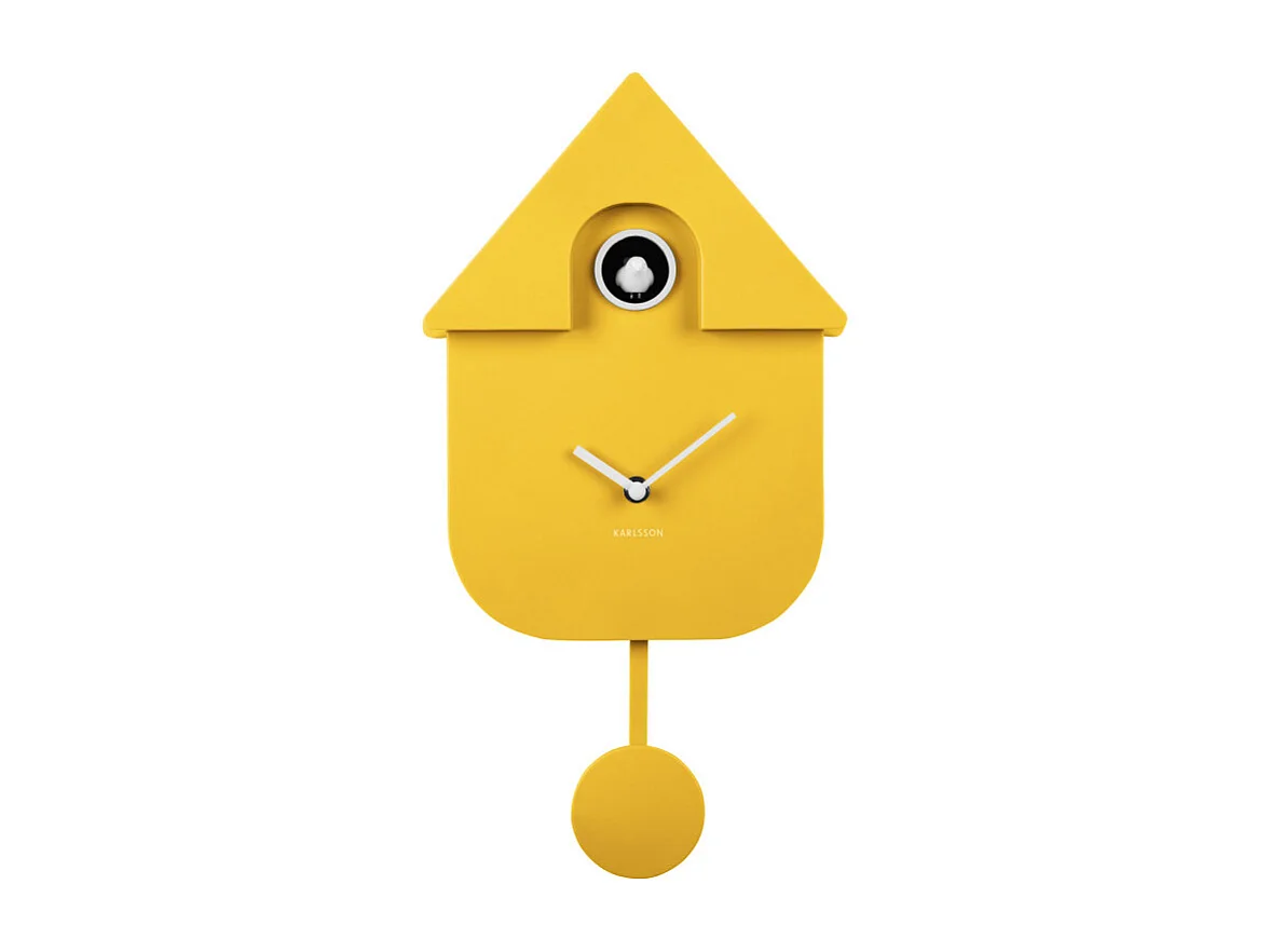 Modern Cuckoo - Horloge à pendule - Jaune chaud