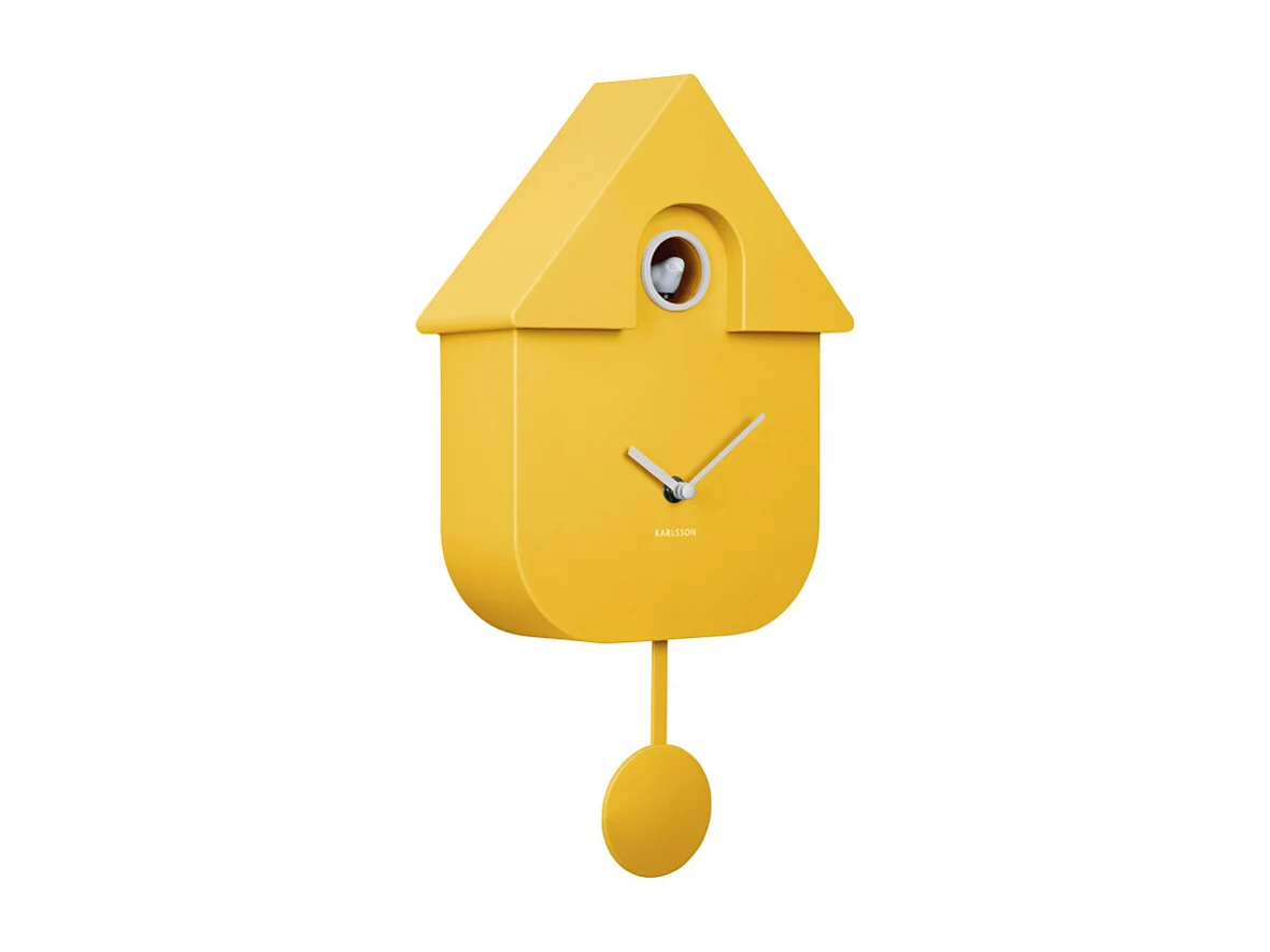 Modern Cuckoo - Horloge à pendule - Jaune chaud