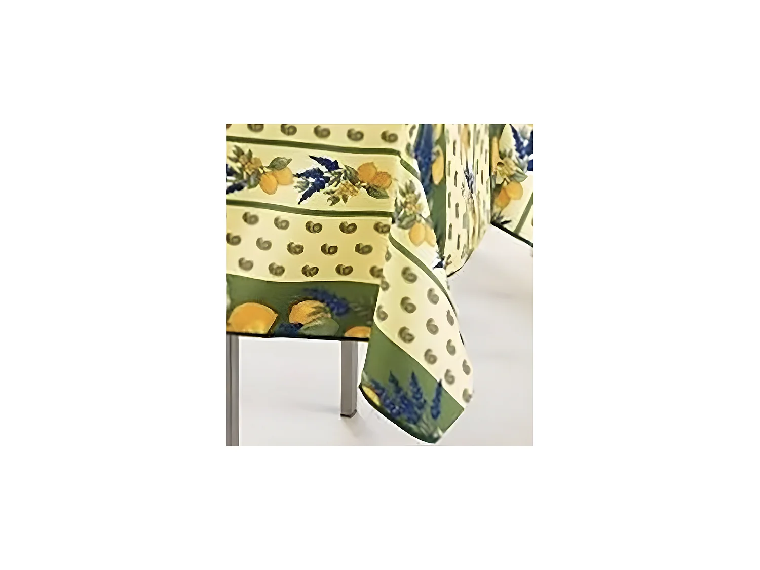 Nappe Provençale Rectangle Anti-Tâche 100% Polyester - Citron