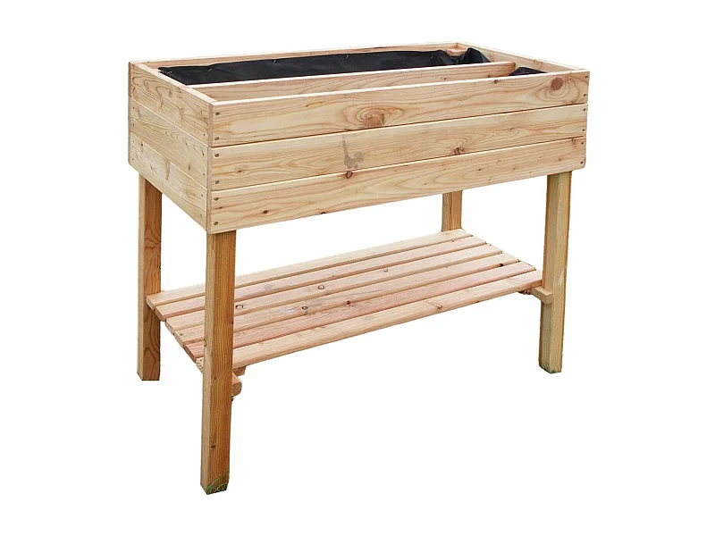 Potager sur pied en mélèze huilé 100 x 30 x 95 cm