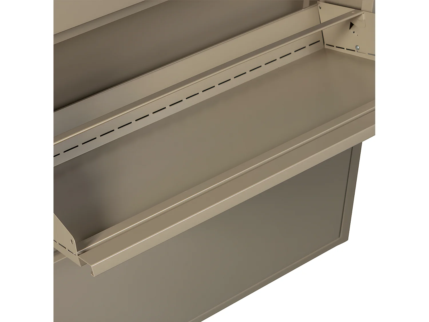 Sabine - Meuble à chaussures 3 portes en métal L66cm - Beige