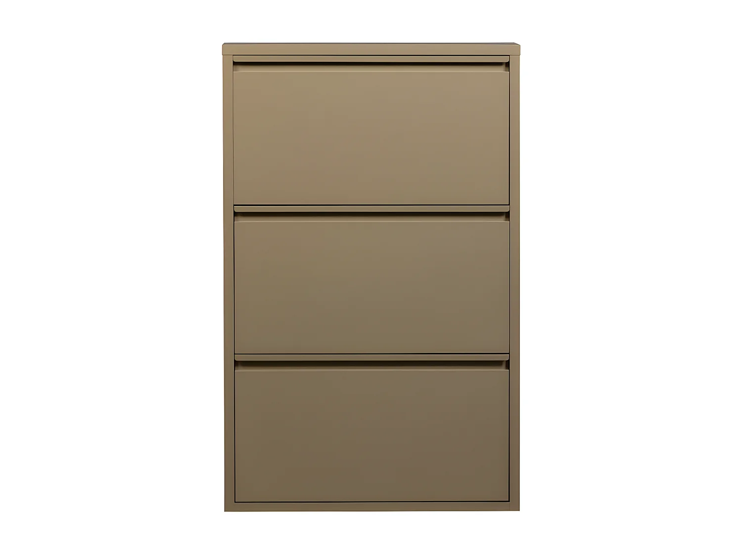 Sabine - Meuble à chaussures 3 portes en métal L66cm - Beige