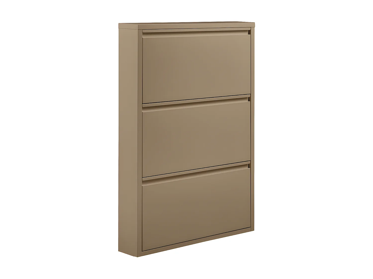 Sabine - Meuble à chaussures 3 portes en métal L66cm - Beige