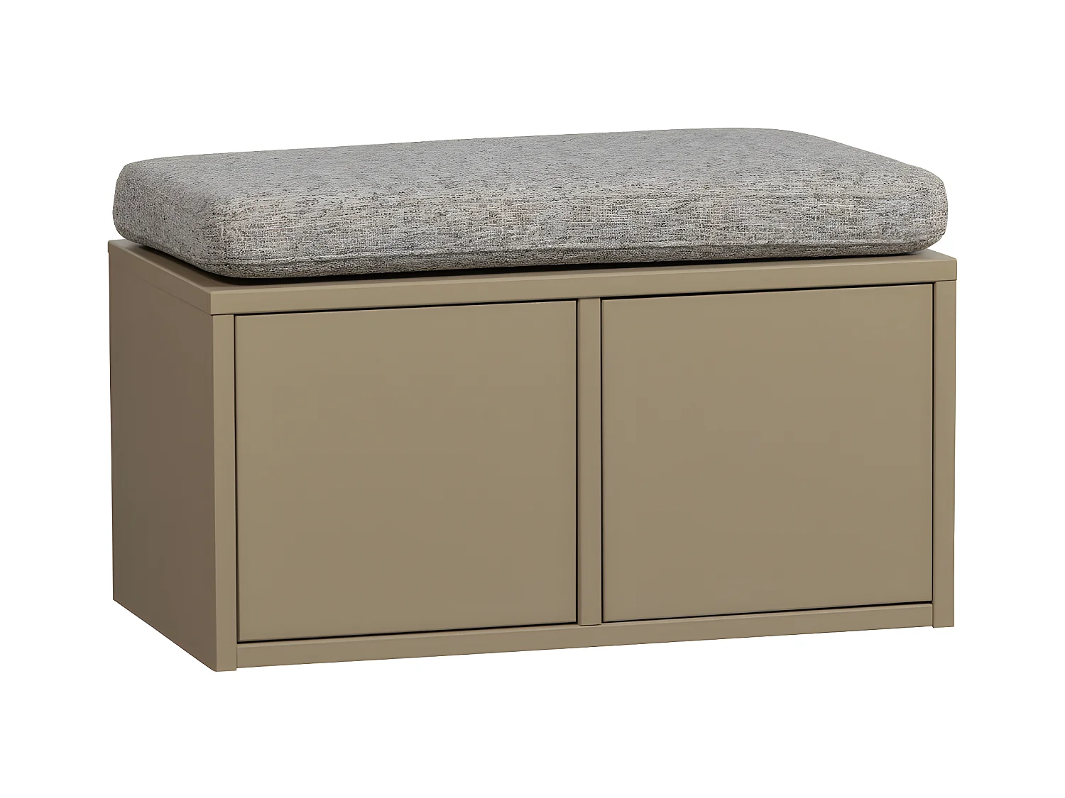 Turner - Banc d'entrée avec rangement chaussures en bois L80cm - Beige