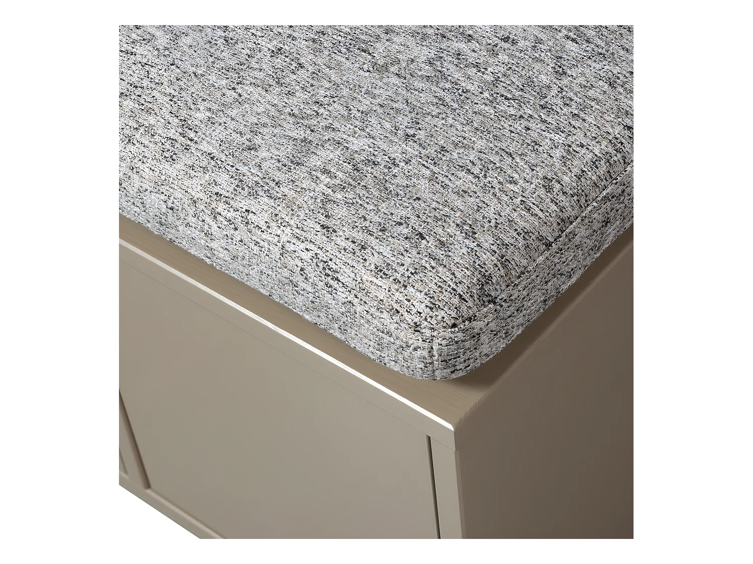 Turner - Banc d'entrée avec rangement chaussures en bois L80cm - Beige