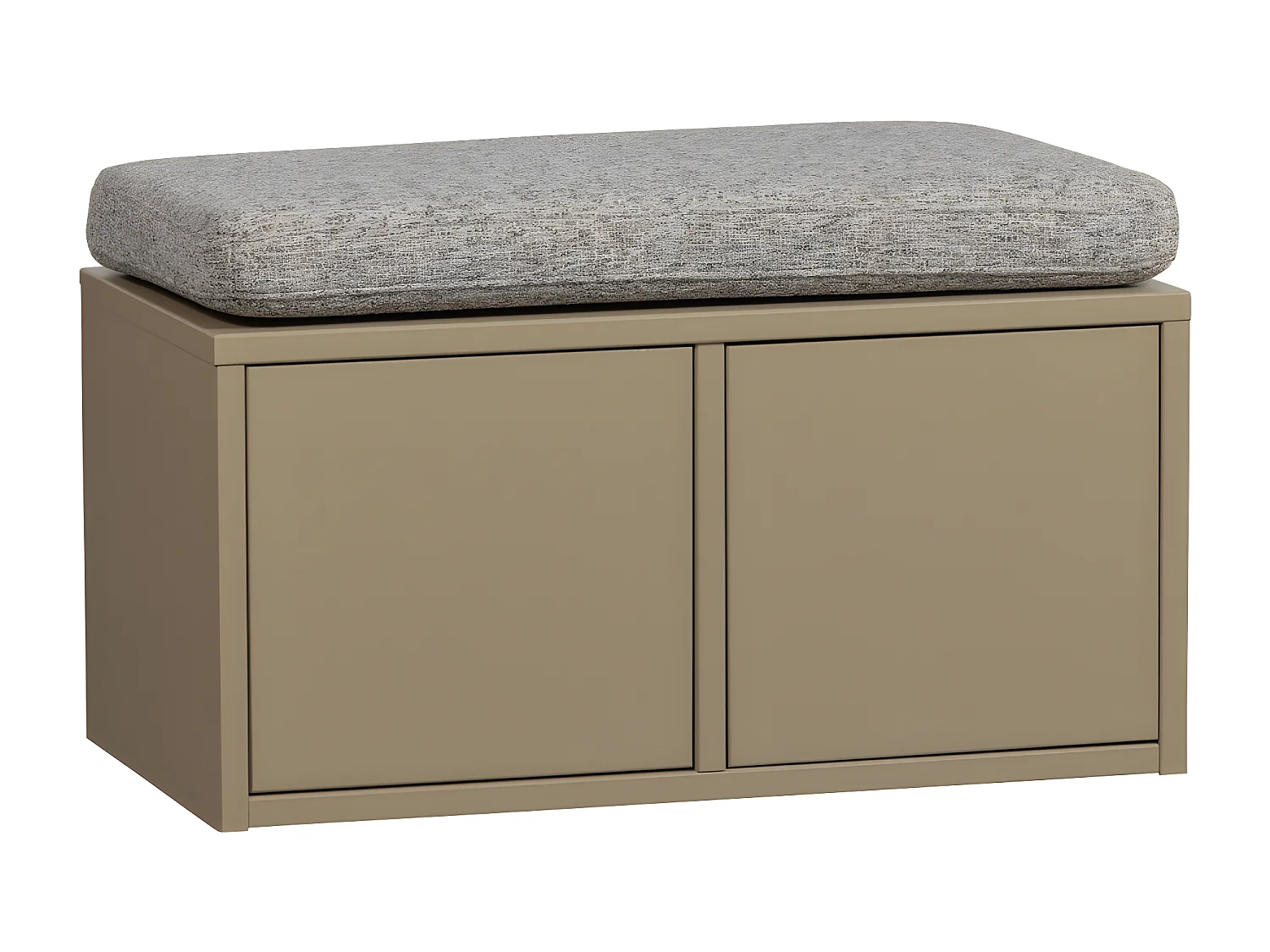 Turner - Banc d'entrée avec rangement chaussures en bois L80cm - Beige