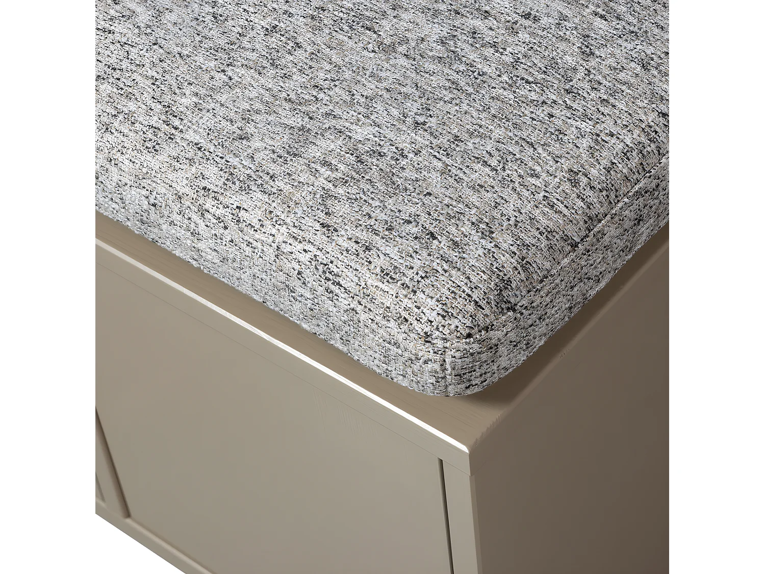 Turner - Banc d'entrée avec rangement chaussures en bois L80cm - Beige