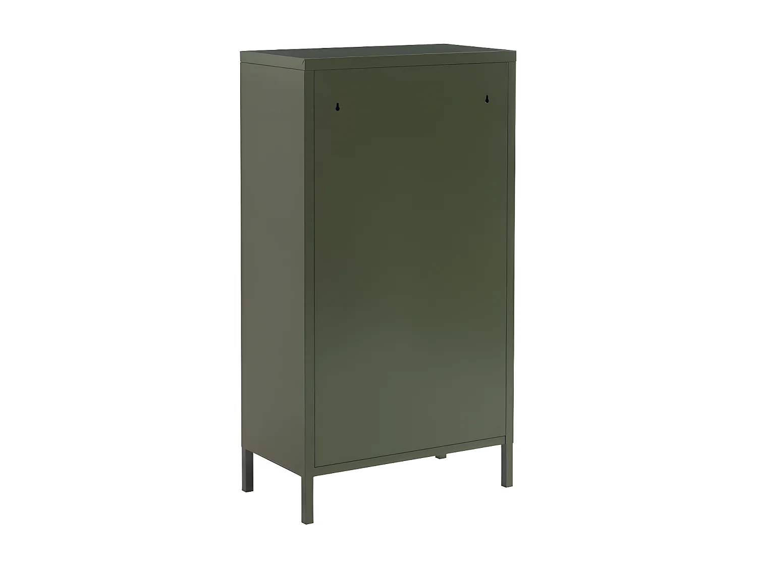 Nino - Meuble à chaussures 2 portes 1 tiroir en métal PANTONE L55cm - Vert kaki